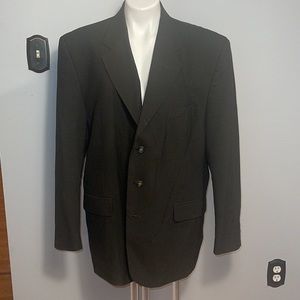 Versini mens 100% wool suit jacket. Black. Size R46